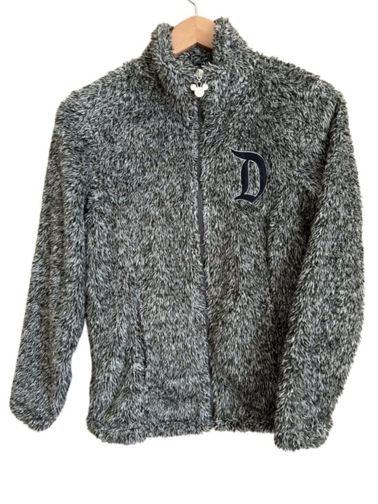 Disney Jackets & Blazers - Disney Parks Disneyland D Logo High Pile Sherpa Fleece Full Zip Jacket XS Womens